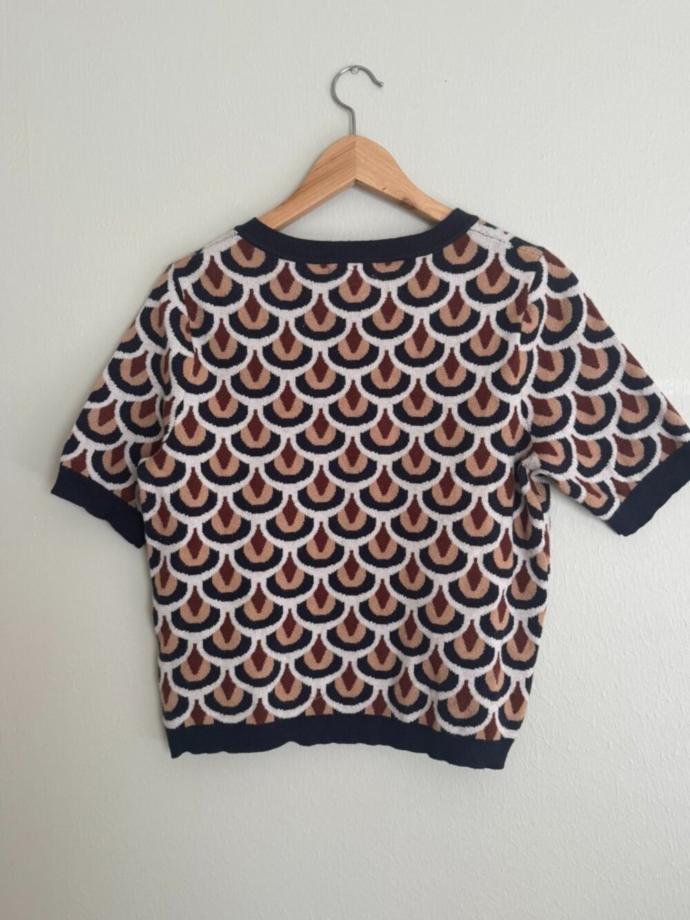 Christian Siriano NY Geometric Knit Sweater Top | Size Large - Picture 3 of 10